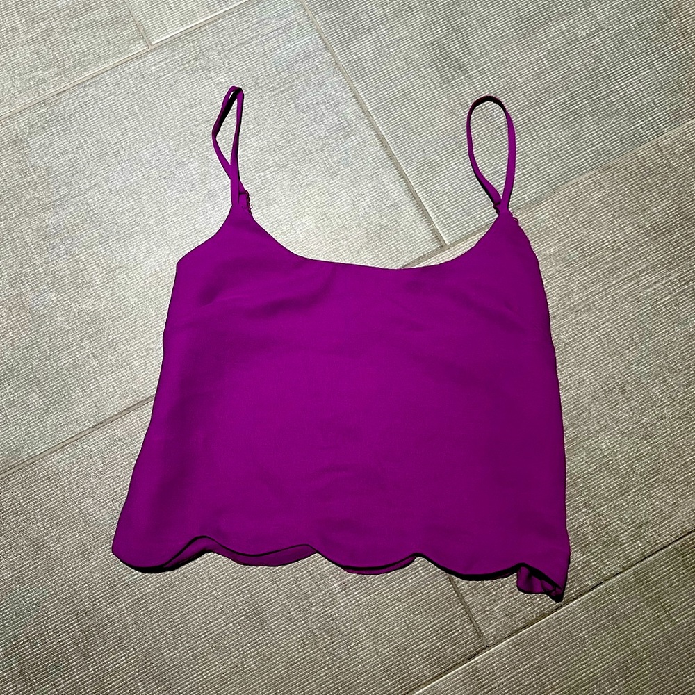 Cropped Purple Tank